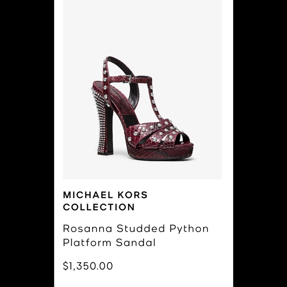 Michael Kors Collection Python Platforms - Picture 2 of 12